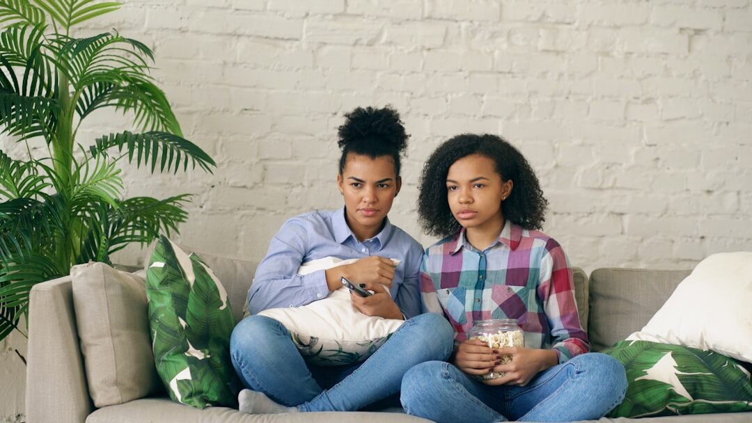 people watching television